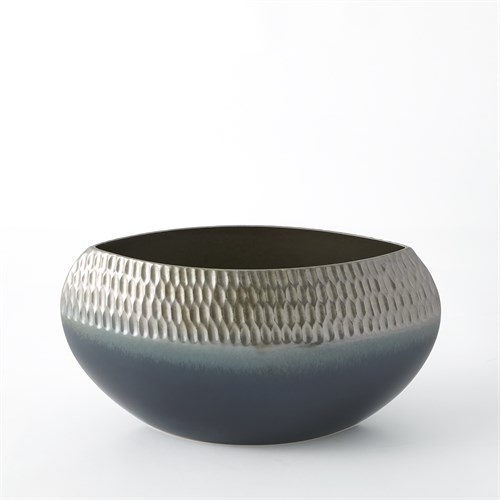 Carved Bowl-Pewter/Aqua Carved Bowl-Pewter/Aqua