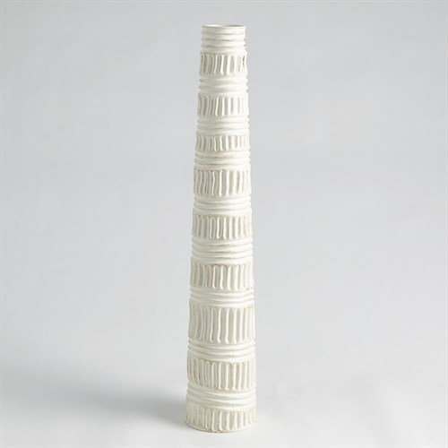 Totem Vases-Antique White Totem Vases-Antique White