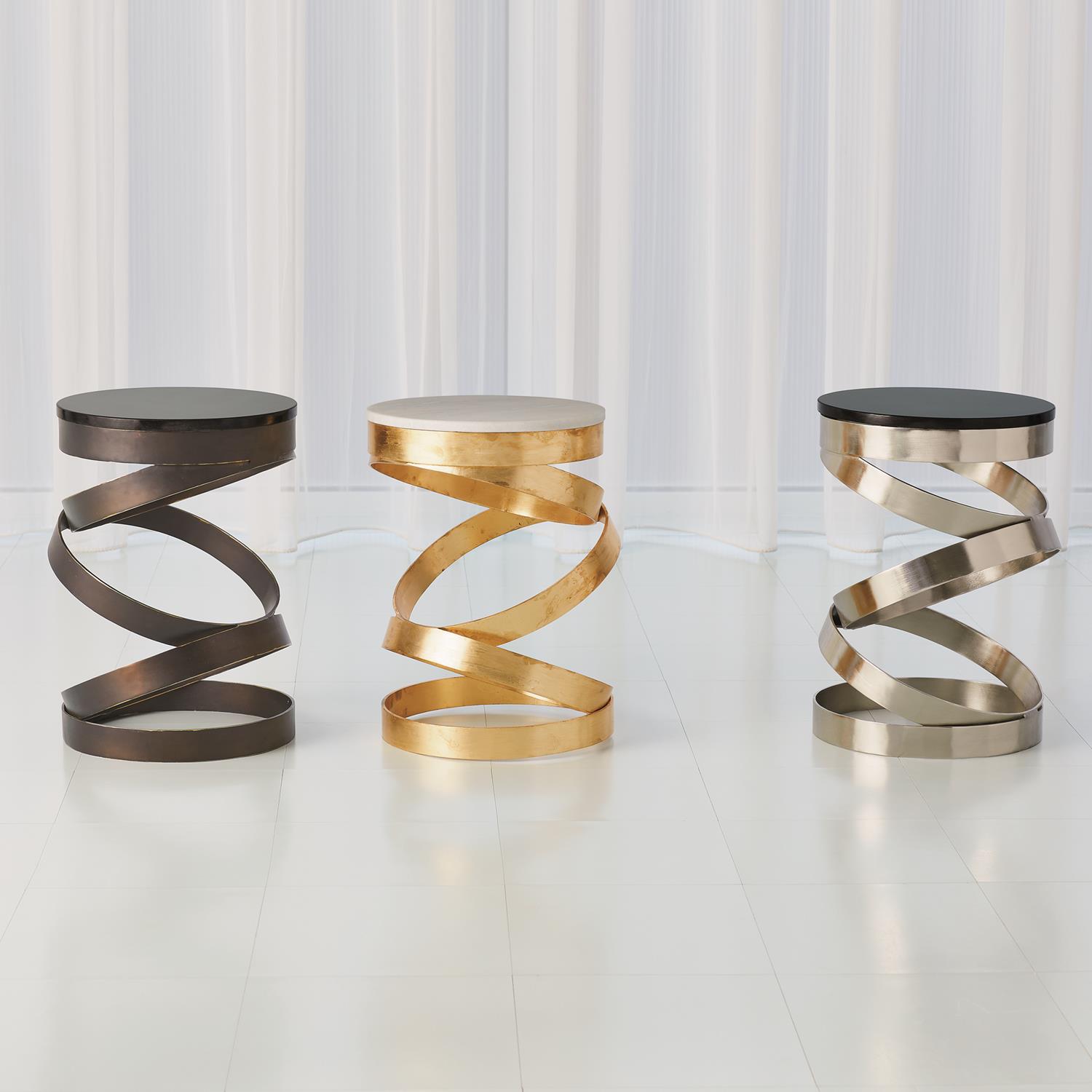 Spiral Table-Gold Leaf