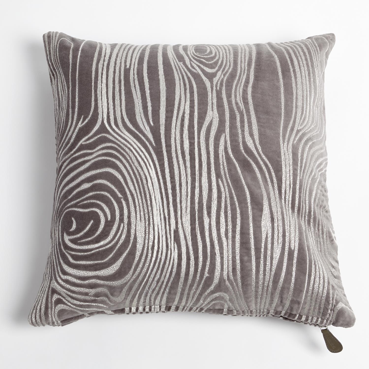 Faux Bois Pillow Grey