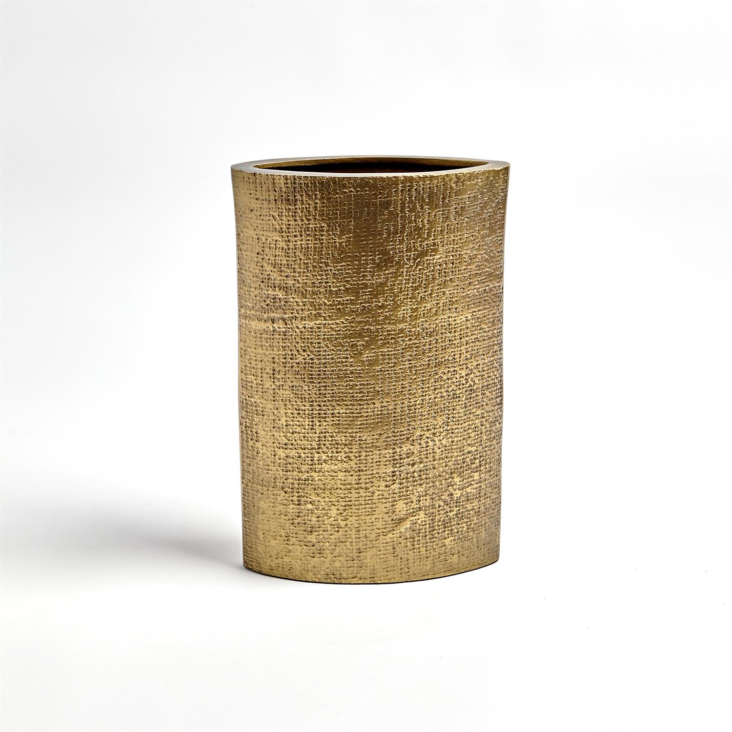 Hemp Etched Vases-Brass