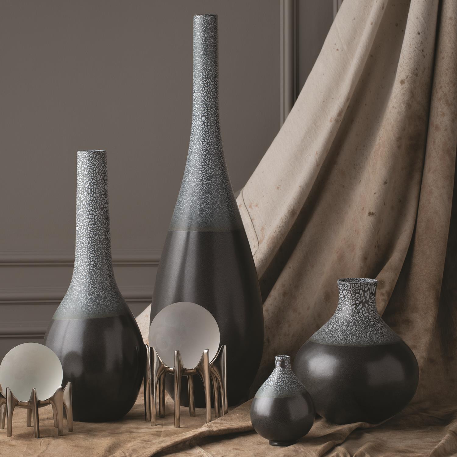 Eggshell Vase Grey Blue