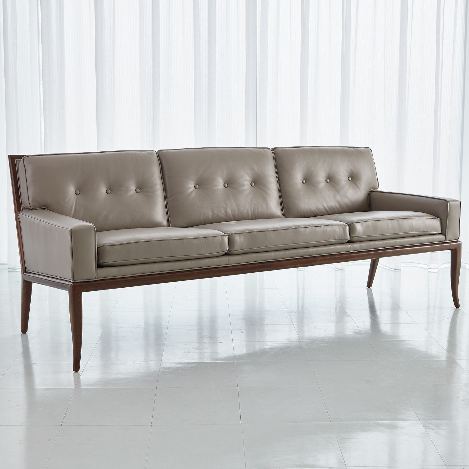 Wilson Sofa Grey Leather