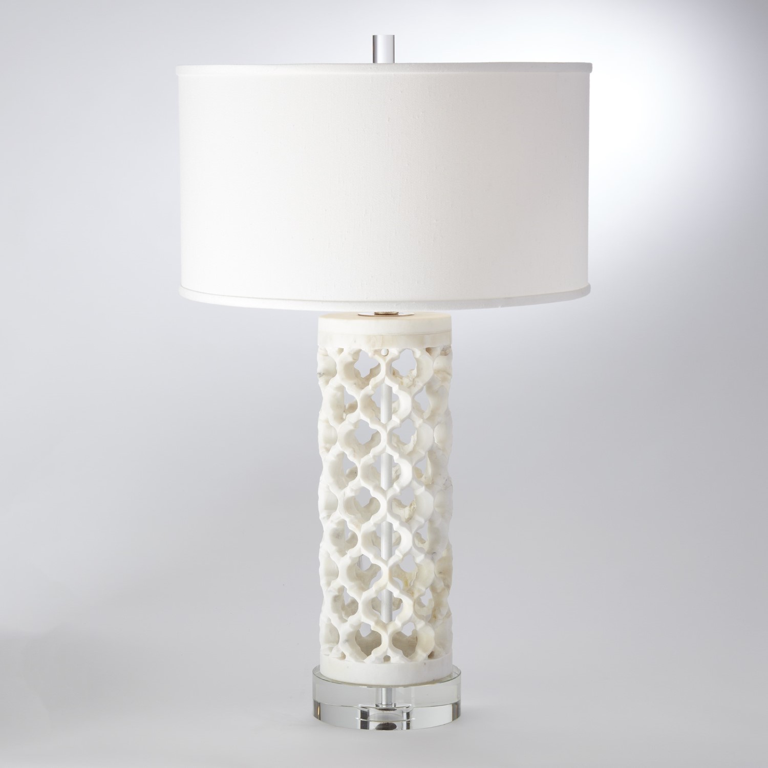 carved marble lamp