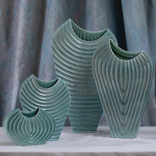 Ripple Vase-Azure Ripple Vase-Azure
