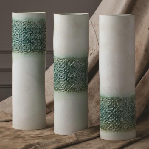 Woven Cuff Vase-Jade-Low Woven Cuff Vase-Jade-Low