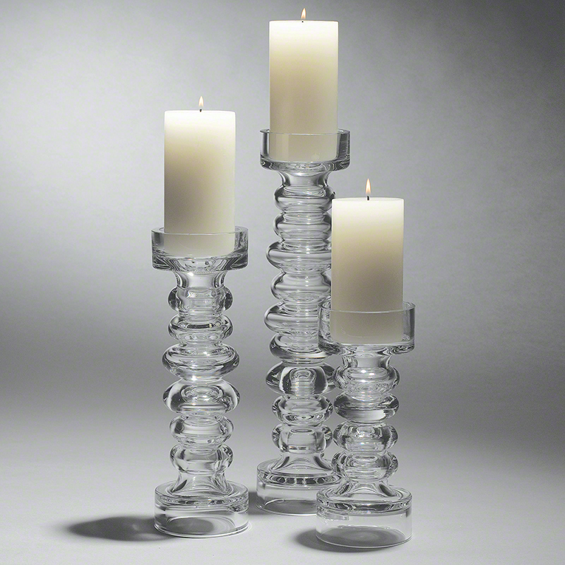 Glass Ribbed Candleholder/Vase