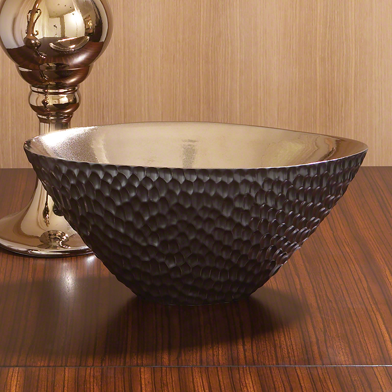 Chiseled Blonde/Bronze Oval Bowl Chiseled Blonde/Bronze Oval Bowl