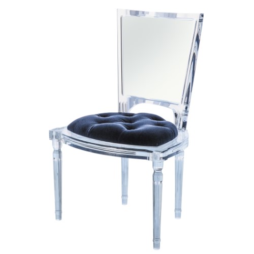 Marilyn Acrylic Side Chair-Admiral Blue Marilyn Acrylic Side Chair-Admiral Blue