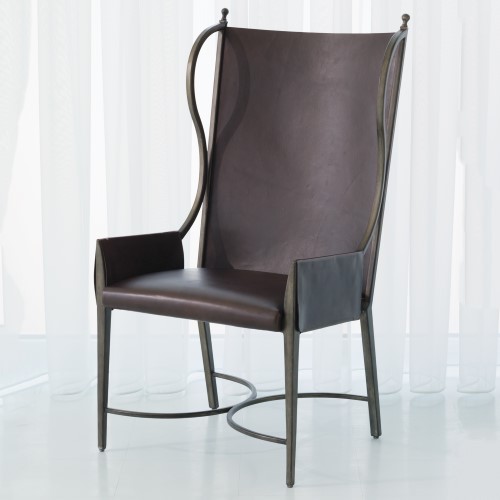 Iron/Leather Wing Chair Iron/Leather Wing Chair
