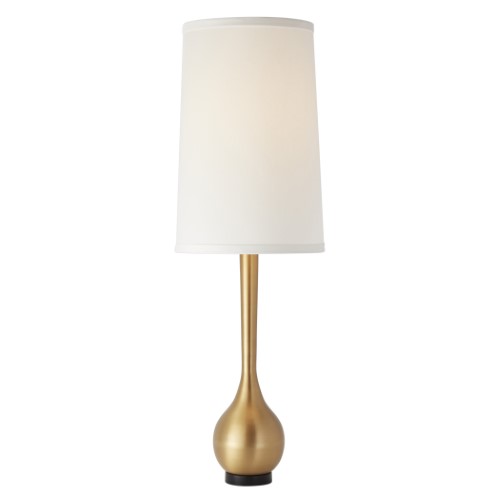 Bulb Vase Lamps-Antique Brass
