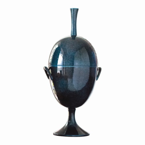 Ovoid Jar w/Handle-Celestial Ovoid Jar w/Handle-Celestial