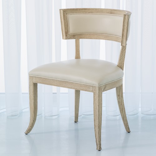 Klismos Chair-Beige Leather