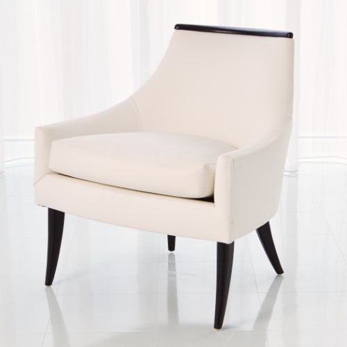 Boomerang Chair-White Leather