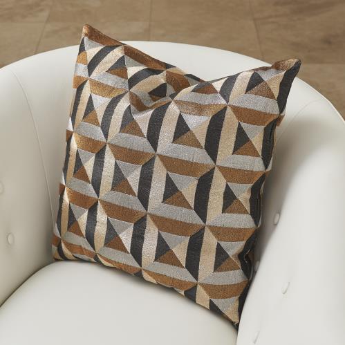 Triangle Marquetry Pillow