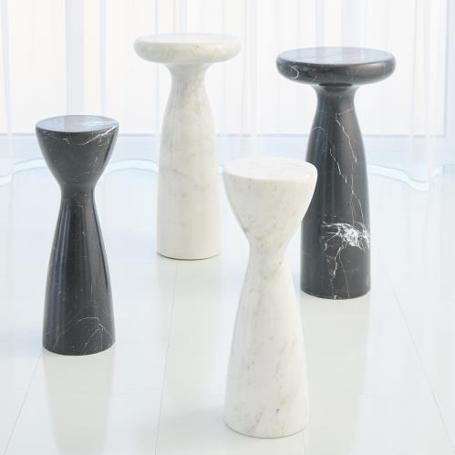Marble Tower Tables-Black