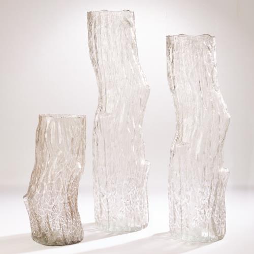 Faux Bois Glass Vase-Light Brown Faux Bois Glass Vase-Light Brown