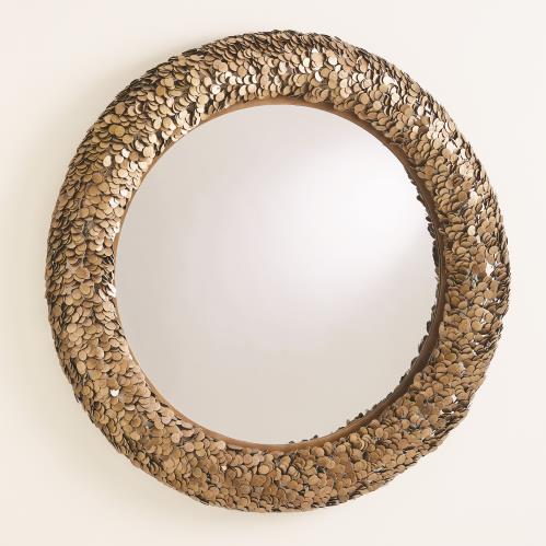 Gypsy Coin Mirror-Antique Brass Gypsy Coin Mirror-Antique Brass