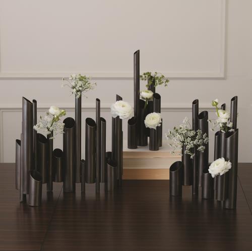 Multi Pipe Vase-Bronze Multi Pipe Vase-Bronze