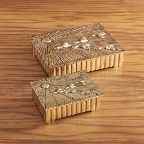 Birds in Flight Box-Brass Birds in Flight Box-Brass