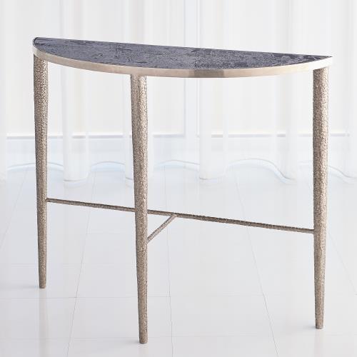 Hammered Console-Antique Nickel w/Grey Marble