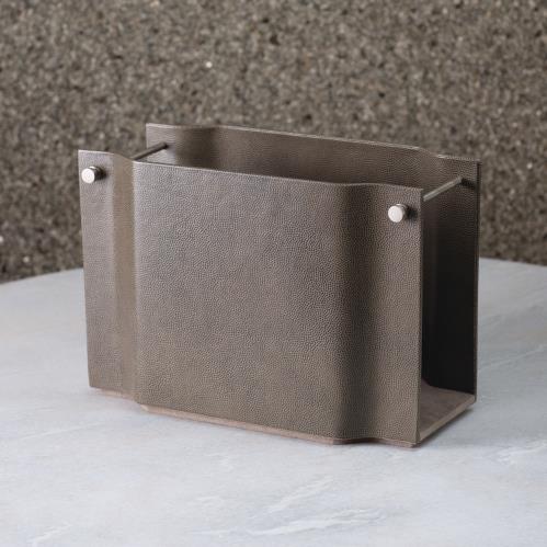 Serpentine Magazine Caddy-Grey Pebble Serpentine Magazine Caddy-Grey Pebble