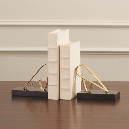 Abstract Bird Bookends-Brass Abstract Bird Bookends-Brass