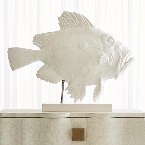San Pietro Fish Sculpture-Matte White San Pietro Fish Sculpture-Matte White