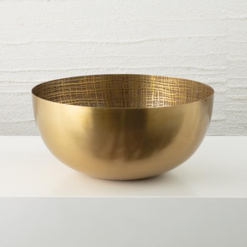 Plaid Etched Bowl-Antique Brass Plaid Etched Bowl-Antique Brass