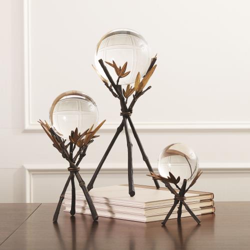 Bamboo Sphere Stand-Bronze Bamboo Sphere Stand-Bronze