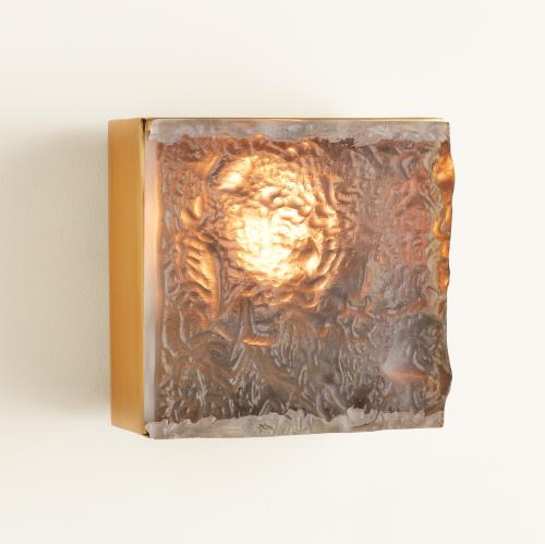 Cube Sconce-Satin Brass-HW Cube Sconce-Satin Brass-HW