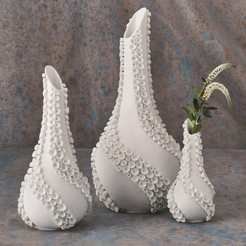 Barnacle Vase-Bisque White Barnacle Vase-Bisque White