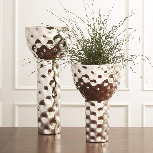 Waffle Cone Vase-Nickel Waffle Cone Vase-Nickel