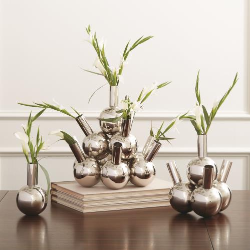 Bottle Vases-Nickel Bottle Vases-Nickel