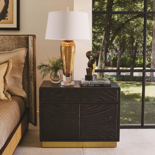 Forest Nightstand-Charcoal Leather Forest Nightstand-Charcoal Leather