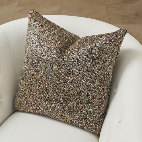Multi Beaded Pillow-Gold Multi Beaded Pillow-Gold