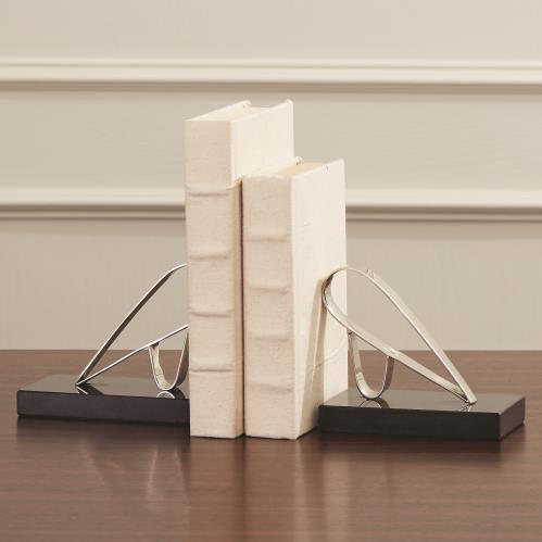 Abstract Bird Bookends-Nickel Abstract Bird Bookends-Nickel