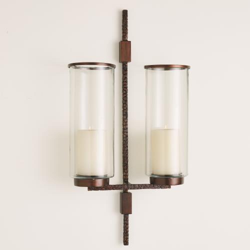 Hammered Double Sconce - Bronze Hammered Double Sconce - Bronze