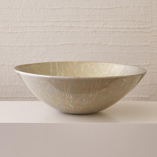 Grand Bowl - Champagne Silver Leaf