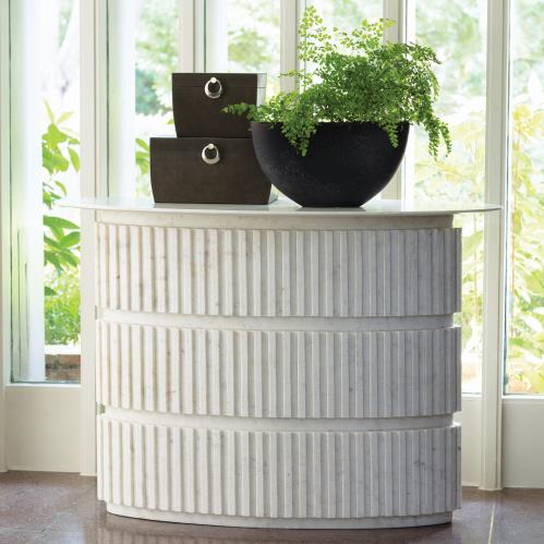 Channel Oval Collection - White Marble Channel Oval Collection - White Marble