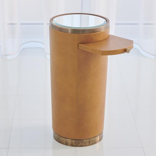Hudson Tray Table - Antique Brass/Caramel Hudson Tray Table - Antique Brass/Caramel