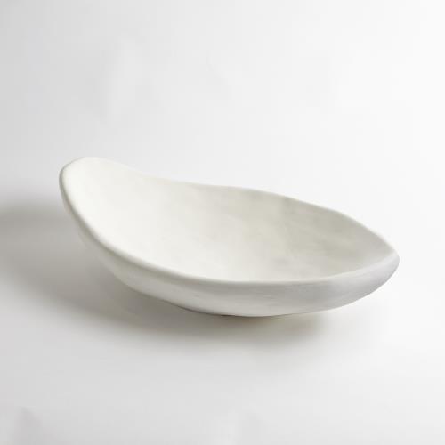 Modernist Low Bowl-White Plaster