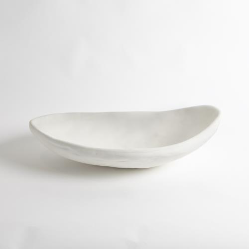 Modernist Low Bowl-White Plaster Modernist Low Bowl-White Plaster