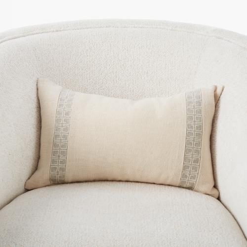 Icon Lumbar Pillow-Cream on Moonlight