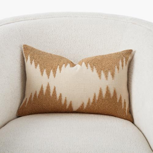 Tristan Pillow-Gold Seed Beads/Bone Tristan Pillow-Gold Seed Beads/Bone