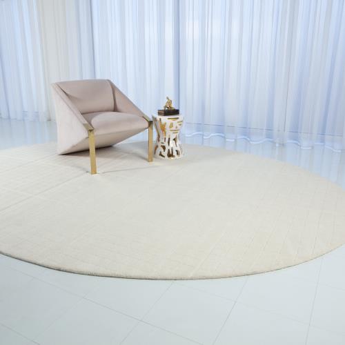 Cuff Link Oval Rugs-Ivory
