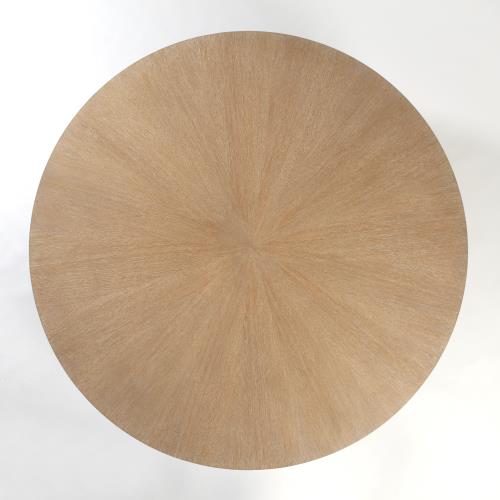 Flute Table Top-Round-Cerused Oak-60 Flute Table Top-Round-Cerused Oak-60