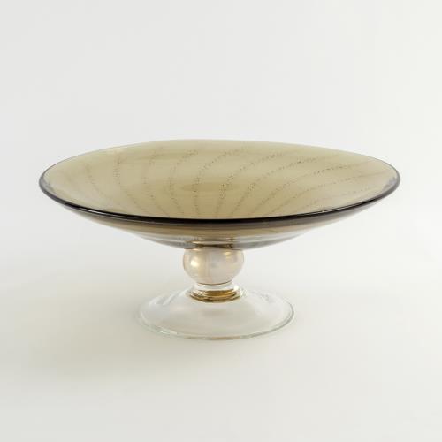 Spiral Palace Footed Bowl-Olive Spiral Palace Footed Bowl-Olive