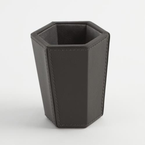 Tiffany Pencil Cup-Graphite Leather