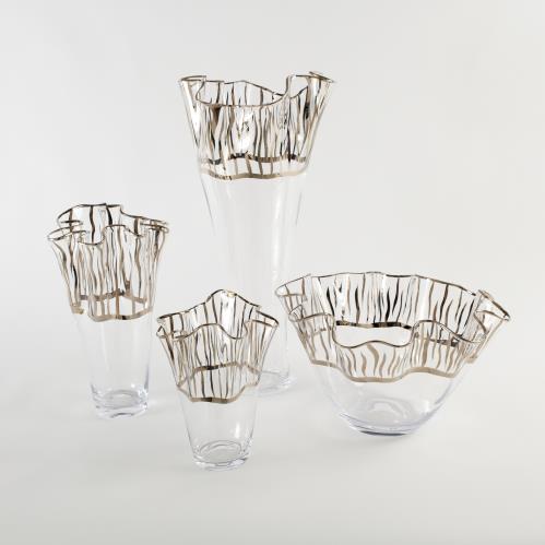 Tropaz Bowl-Vase-Silver